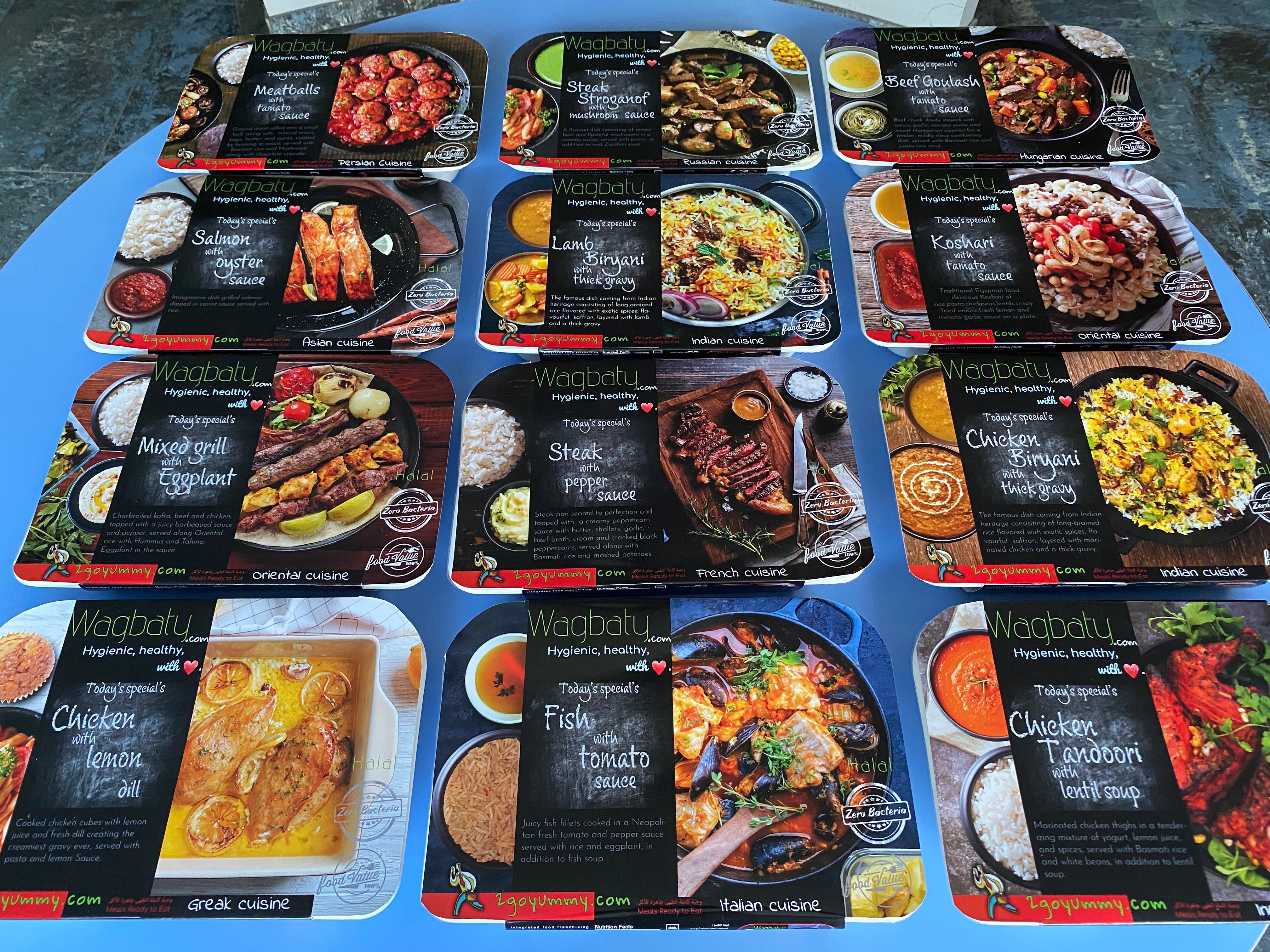 Product image -  Shelf stable ready meals 850g consists of 4 compartments 