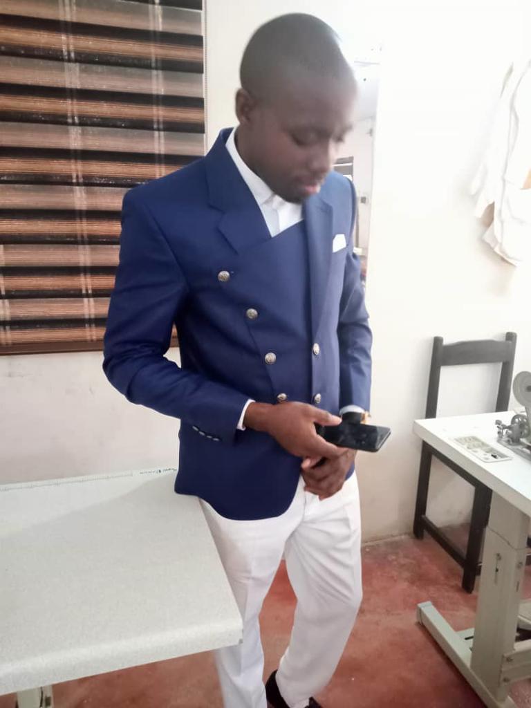 Product image - This unique wedding suit is designed with high quality wool material that guarantees durability and comfort. It is suitable for all kinds of occasion and it can be worn all year round, it comes in 2 pieces (Blue colour Jacket + white pant).

For custom orders,
Please feel free to start a 
conversation for further enquires.
Your satisfaction is our priority
 I hope you have a pleasurable shopping experience