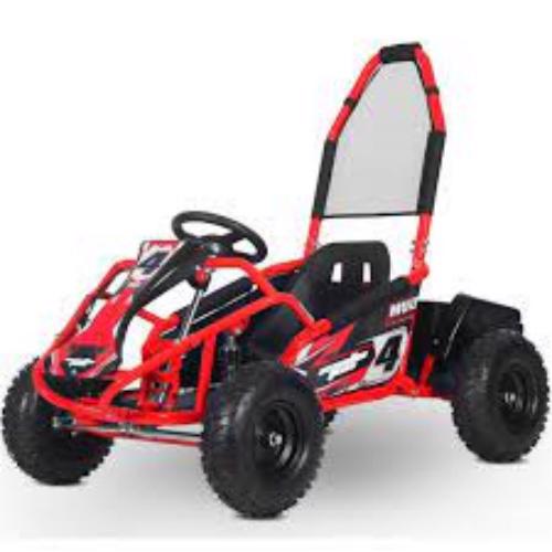 Product image - Product Description
SPECIFICATIONS
MODEL NAME
MotoTec Mud Monster Electric ATV
TOP SPEED
20 mph
RANGE
40 minutes
MOTOR
1000w Magnet DC Brushless
BATTERY
48v 12ah Sealed Lead Acid
CHARGE TIME
5-7 hours
BRAKING SYSTEM
Foot operated Hydraulic Rear Disc
MAX LOAD
150 Lbs
FRAME MATERIAL
Steel Tubular
FOLDABLE
No
WEIGHT
192 Lbs
TIRES
Front: 14x4.10-6 Pneumatic Rear: 14x5-6 Pneumatic
DIMENSIONS
58"x33"x43"