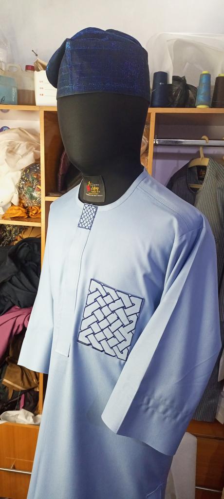 Product image - Long garment top To the kneel lenght level. With nice embroidery designs. And a long trouser of the same quality suiting fabrics