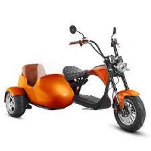 Product image - Product Description
Let your family join this a smooth and exciting ride with our street law scooter! 3000W M1P and luxurious sidecar - Designed for comfort and safety, the sidecar integrated shock absorbers, seatbelts, a windshield – not to mention plenty of interior space. Your little one or pet will definitely love it. Feeling the the wind on their skin as they embark on comfortable, exciting trips.

Delivered wit