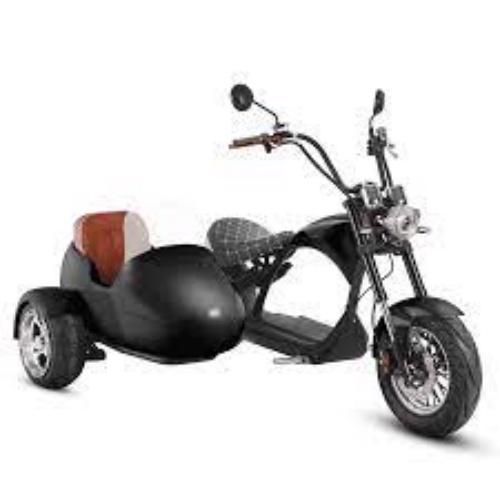 Product image - Product Description
Let your family join this a smooth and exciting ride with our street law scooter! 3000W M1P and luxurious sidecar - Designed for comfort and safety, the sidecar integrated shock absorbers, seatbelts, a windshield – not to mention plenty of interior space. Your little one or pet will definitely love it. Feeling the the wind on their skin as they embark on comfortable, exciting trips.

Delivered wit