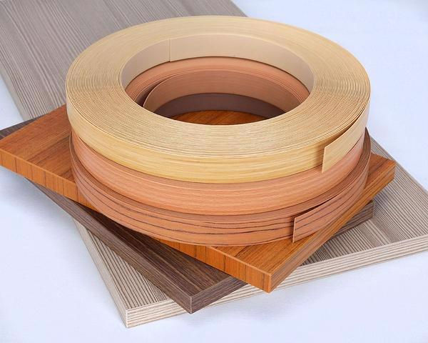 Product image - Natural wood veneer edge banding,width:7/8'' and up,length 50-150m,prefinished and backer glued hotmelt available.main species ash,oak,cherry,walnut,maple,teak,etc.customed size available