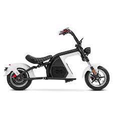 Product image - bestscooterstore.com Product Description
Cruise around town with ease, eco-friendly style and uncompromising quality. Emoto M8 chopper scooter is the perfect combination of performance and convenience - offering up to 2,000 watts of power for a smooth acceleration experience plus with front and rear lighting, disc brakes on both wheels as well as indicators allowing you to travel in confidence.

