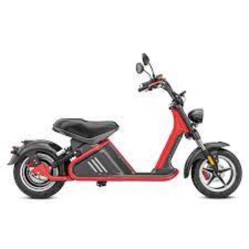 Product image - bestscooterstore.com Product Description
Cruise around town with ease, eco-friendly style and uncompromising quality. Emoto M8 chopper scooter is the perfect combination of performance and convenience - offering up to 2,000 watts of power for a smooth acceleration experience plus with front and rear lighting, disc brakes on both wheels as well as indicators allowing you to travel in confidence.

Delivered with 85% as