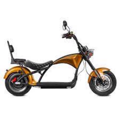 Product image - bestscooterstore.com Product Description
Cruise around town with ease, eco-friendly style and uncompromising quality. Emoto M8 chopper scooter is the perfect combination of performance and convenience - offering up to 2,000 watts of power for a smooth acceleration experience plus with front and rear lighting, disc brakes on both wheels as well as indicators allowing you to travel in confidence.

