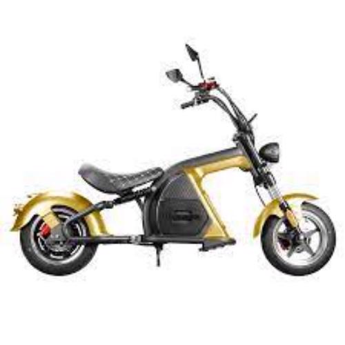 Product image - bestscooterstore.comProduct Description
Cruise around town with ease, eco-friendly style and uncompromising quality. Emoto M8 chopper scooter is the perfect combination of performance and convenience - offering up to 2,000 watts of power for a smooth acceleration experience plus with front and rear lighting, disc brakes on both wheels as well as indicators allowing you to travel in confidence.

