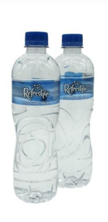 Product image - Refresh mineral water avialable in 500ml plastic bottles 