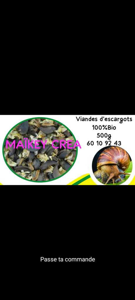 Product image - La viande d'escargots est une viande qu'on vend selon le kg