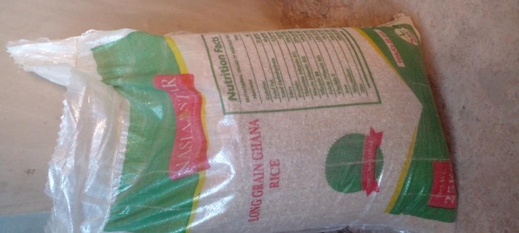 Product image - Ghanaian own milled local rice from the Northern Region, looks off white brown. 