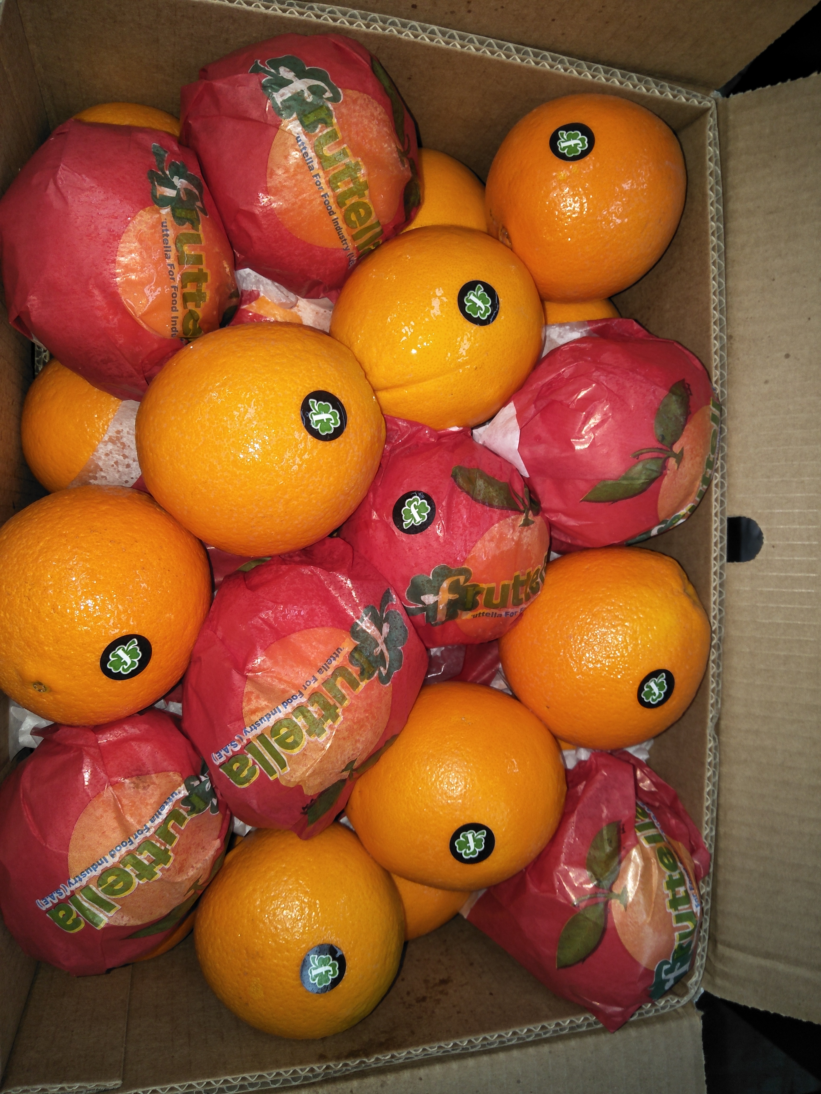 Product image - Valencia orange first class, carton 15 kg sizes from 56 to 88