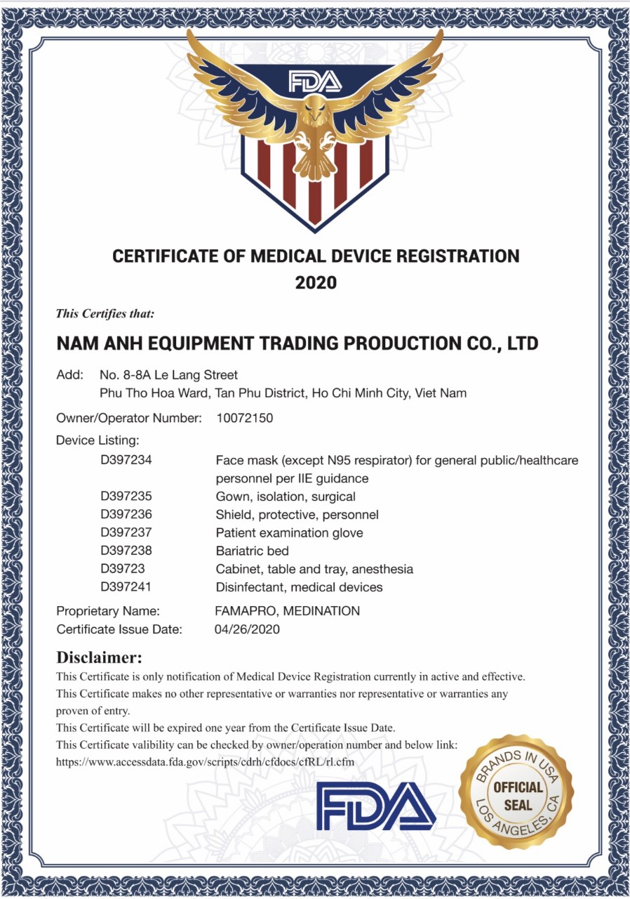 Product image - Dear All,
We are an Exporter from Vietnam. We are a distributor of some manufacturers who produce nitrile gloves, medical mask, isolation gown.. and the 3M Niosh N95 mask. We can provide huge quantity of Nitrile gloves, medical mask, N95 Niosh, isolation gown with reasonable price, our product have enough certificate FDA, CE, ISO. If anyone interest, contact us:
Mr. Minh- +84-963669036; email:  mfhco.ltd@gmail.com.

