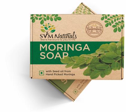 Public product photo - Our SVM Exports MORINGA SOAP Rich lather Detoxify while cleansing Anti-inflammatory and antiseptic Anti-aging This 100% NATURAL pure moringa soap is rich with in vitamin A and C as well as unsaturated fatty acids that keep skin soft and toned. Daily use is proven effective for whiter, healthier and more radiant skin.