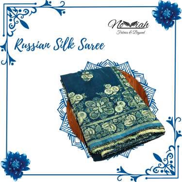 Public product photo - Embrace elegance and luxury with our exquisite Russian Silk Saree. Crafted with precision and adorned with intricate designs, this saree is a true symbol of grace. Step into the spotlight and make a statement with this timeless masterpiece. 